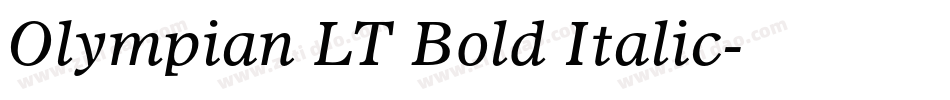 Olympian LT Bold Italic字体转换